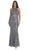 May Queen RQ7238 - High Halter Sequin Evening Gown Special Occasion Dress 16 / Taupe