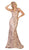 May Queen RQ7746 - Floral Sequined Evening Gown Evening Dresses 4 / Hunter-Green