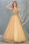 May Queen RQ7860 - Embellished A-line Prom Dress Prom Dresses 14 / Navy