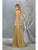 May Queen - RQ7869 Sleeveless Pleated Long Dress - 1 pc Gold in Size 6 Available Evening Dresses 6 / Gold