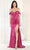 May Queen RQ7971 - Beaded Off-Shoulder Prom Dress Prom Dresses 2 / Fuchsia