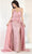 May Queen RQ8001 - Strapless V Sweetheart Long Gown Prom Dresses 4 / Rosegold