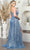 May Queen RQ8010 - Feather Trim Asymmetric Prom Gown Prom Dresses