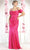 May Queen RQ8021 - Pleated Off Shoulder Prom Gown Prom Dresses 4 / Fuchsia