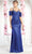 May Queen RQ8021 - Pleated Off Shoulder Prom Gown Prom Dresses 4 / Royal Blue