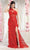 May Queen RQ8027 - One Shoulder Applique Prom Dress Prom Dresses 4 / Red