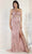 May Queen RQ8027 - One Shoulder Applique Prom Dress Prom Dresses 4 / Rose Gold