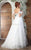 May Queen RQ8034 - Draped Sleeve Embroidered Bridal Gown Bridal Dresses