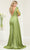 May Queen RQ8045 - Sheer Long Sleeve Ruched Prom Gown Prom Dresses