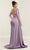 May Queen RQ8045 - V-Neck Side Draped Prom Gown Prom Dresses 6 / Gold