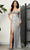 May Queen RQ8050 - Timeless Cowl Neck Illusion Midriff Prom Gown Prom Dresses 8 / Gold