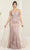 May Queen RQ8051 - Illusion Overskirt V-Neck Prom Gown Prom Dresses 4 / Mauve