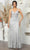 May Queen RQ8051 - Illusion Overskirt V-Neck Prom Gown Prom Dresses 4 / Silver