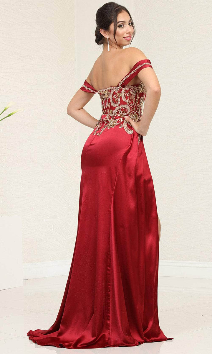 May Queen RQ8055 - Sweetheart High Slit Prom Gown – Couture Candy