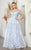 May Queen RQ8070 - Feathered Sleeve Embroidered Prom Gown Prom Dresses 4 / Dustyblue