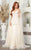 May Queen RQ8083 - Deep V-Neck Cape Evening Gown Evening Dresses