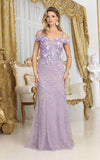 May Queen RQ8088 - Applique Off Shoulder Prom Dress Special Occasion Dress2