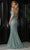 May Queen RQ8094 - Embellished Cold Shoulder Prom Gown Prom Dresses 14 / Sage