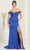 May Queen RQ8110 - Applique Off Shoulder Prom Dress Special Occasion Dress 4 / Royal