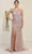 May Queen RQ8127 - Geo-Motif Evening Dress Special Occasion Dress 4 / Rose Gold