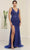 May Queen RQ8127 - Geo-Motif Evening Dress Special Occasion Dress 4 / Royal Blue