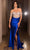 May Queen RQ8159 - Fringe Sheath Evening Dress Prom Dresses 4 / Royal Blue