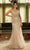 May Queen RQ8167 - Scoop Neckline Fringe Detailed Prom Gown Prom Dresses