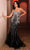 May Queen RQ8167 - Scoop Neckline Fringe Detailed Prom Gown Prom Dresses