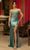 May Queen RQ8183 - Embellished High Slit Evening Dress Prom Dresses 2 / Sage