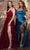 May Queen RQ8183 - Embellished High Slit Evening Dress Prom Dresses