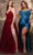 May Queen RQ8183 - Embellished High Slit Evening Dress Prom Dresses