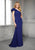 MGNY By Mori Lee 72235SC - Asymmetric Ruffled Detail Evening Dress Evening Dresses 12 / Sapphire