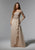 MGNY By Mori Lee - 72412 Illusion Bateau A-Line Evening Dress Evening Dresses 4 / Champagne/Gold