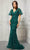 MGNY By Mori Lee 72413SC - Flutter Sleeve Lace Evening Dress Evening Dresses 00 / Emerald