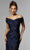 MGNY by Mori Lee 72924SC - Floral Mermaid Evening Dress Evening Dresses 4 / Black/Navy