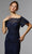 MGNY by Mori Lee 72931SC - Laced Short Sleeve Evening Dress Evening Dresses 12 / Navy