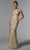 MGNY by Mori Lee 72939SC - Sleeveless Halter Neck Evening Dress Evening Dresses 10 / Silver