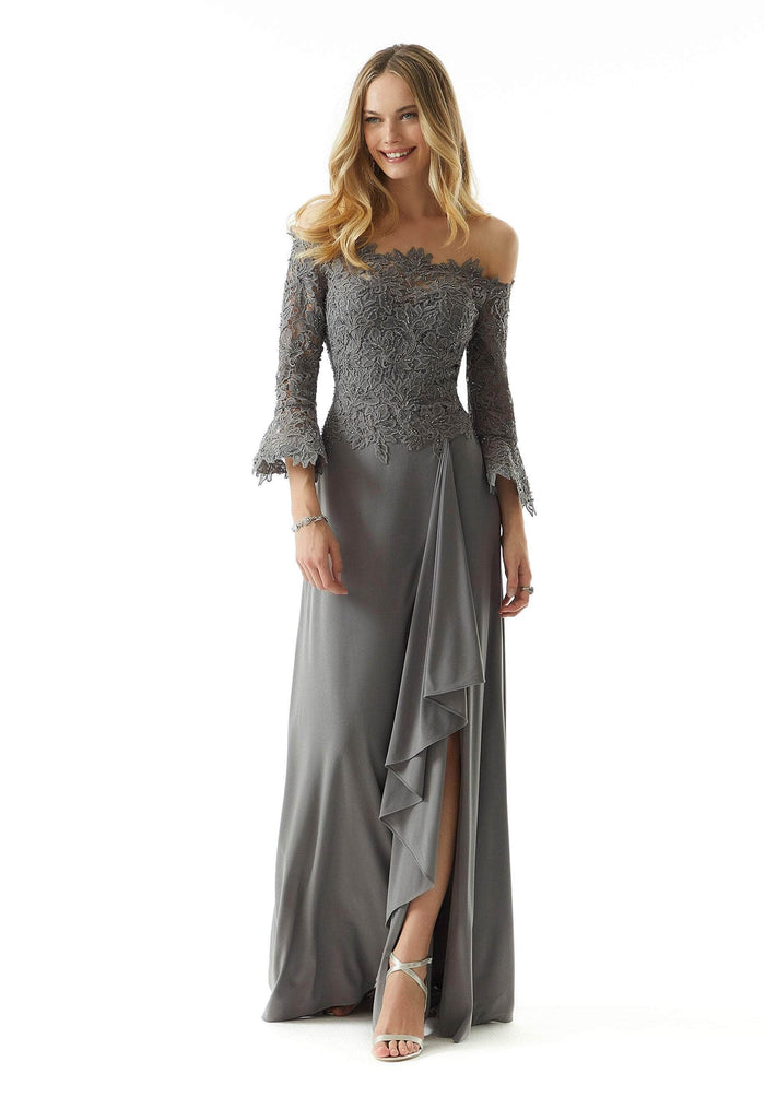 MGNY By Mori Lee 73028 - Bell Sleeve Lace Evening Dress Special Occasion Dress
