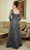 MGNY By Mori Leee 72843SC - Long Sleeve A-Line Evening Gown Mother of the Bride Dresses 12 / Gold