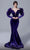 MNM COUTURE 2716 - Ruffled Off Shoulder Evening Gown Evening Dresses 4 / Purple