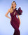 MNM COUTURE 2736A - One-Shoulder Ruffle Sleeve Gown Special Occasion Dress