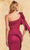 MNM COUTURE 2771 - Pleated One Shoulder Peplum Dress Evening Dresses