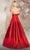 MNM COUTURE E0014 - Pleated Asymmetric Neck Evening Gown Prom Dresses