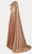 MNM COUTURE E0018 - Plunging V-Neck Pleated Evening Gown Evening Dresses