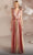 MNM Couture E0028 - Accordion Pleated Skirt Prom Dress Evening Dresses 4 / Pink