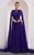 MNM Couture E0061 - Sheer Cascade Evening Gown Mother of the Bride Dresses 4 / Purple