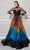 MNM Couture F02825 - High Neck Printed A-Line Evening Gown Evening Dresses