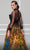 MNM Couture F02825 - High Neck Printed A-Line Evening Gown Evening Dresses