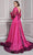 MNM Couture F02839 - Printed Plunging V-Neck Evening Gown Evening Dresses