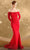 MNM Couture F02848 - Long Sleeve Weaved Evening Gown Mother of the Bride Dresses 4 / Red